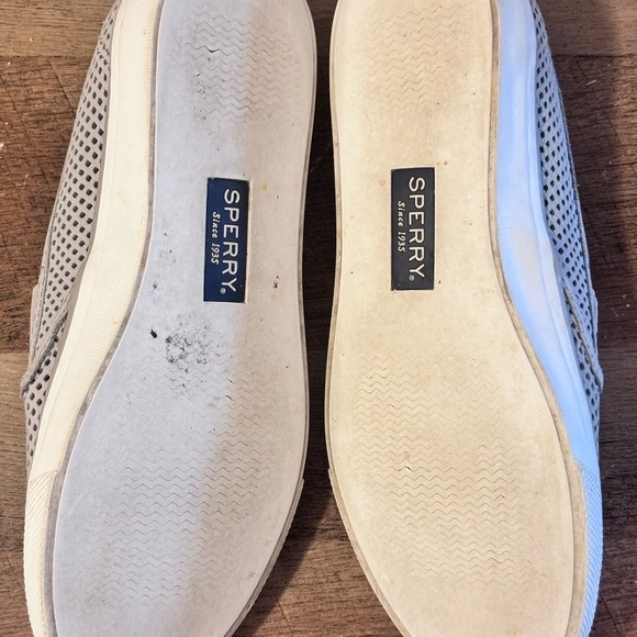 Sperry Women's Grey Perforated Slip-On Seaside Shoes Top-Sider Size 9 - Picture 13 of 13